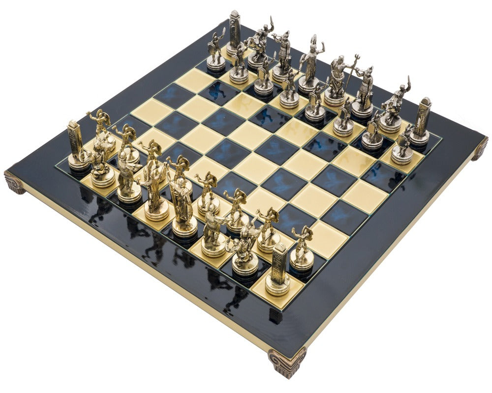 The Manopoulos Greek Mythology Chess Set with Wooden Case - MEDIUM