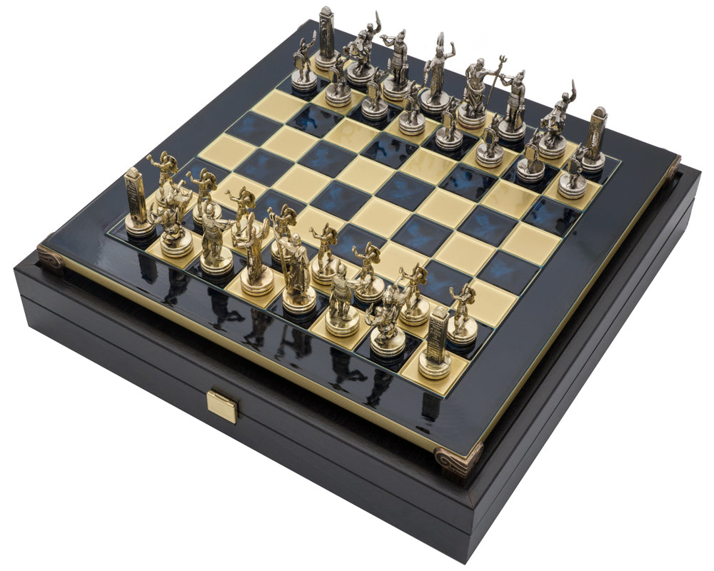 The Manopoulos Greek Mythology Chess Set with Wooden Case - MEDIUM