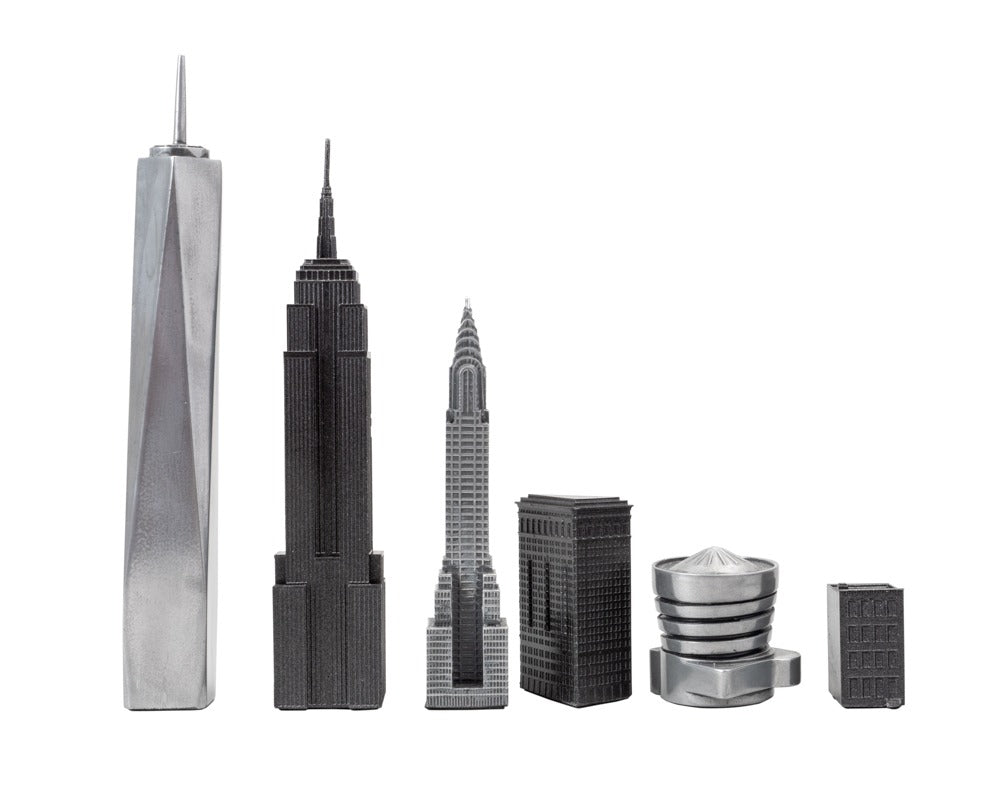 Skyline Premium Metal Chess Pieces - New York Edition