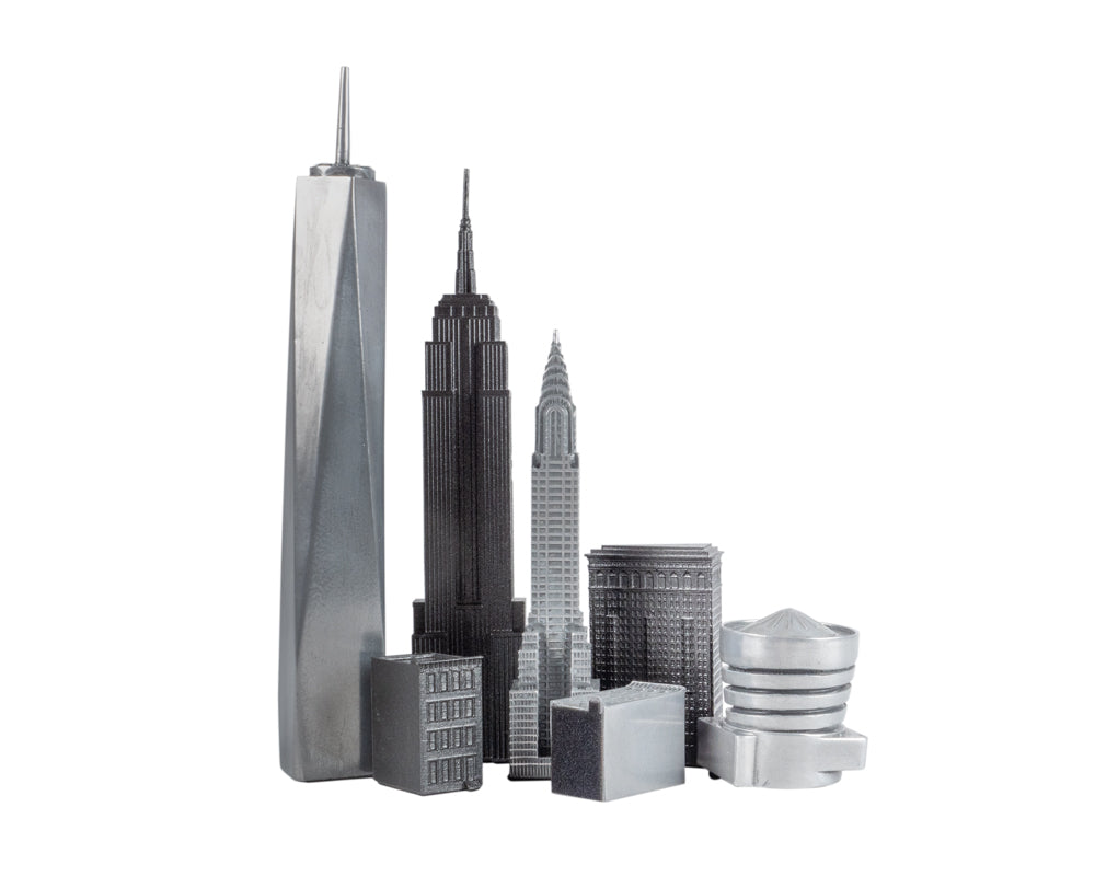 Skyline Premium Metal Chess Pieces - New York Edition