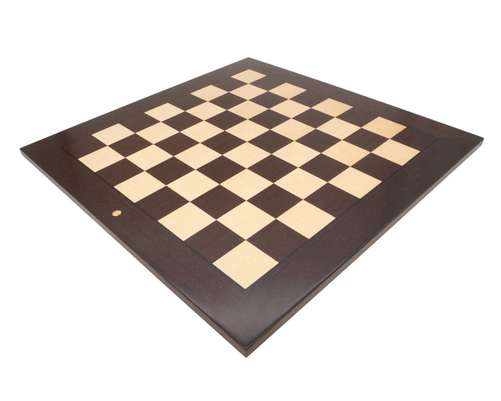 World Chess Wenge Board with classic design, perfect for chess enthusiasts, includes convenient storage bag.